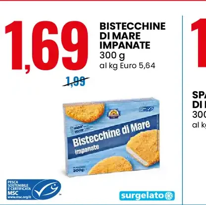 Bistecchine di mare impanate