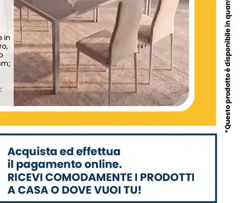 Set tavolo e 4 sedie