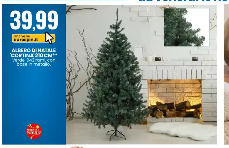 Albero di Natale Cortina 210 cm