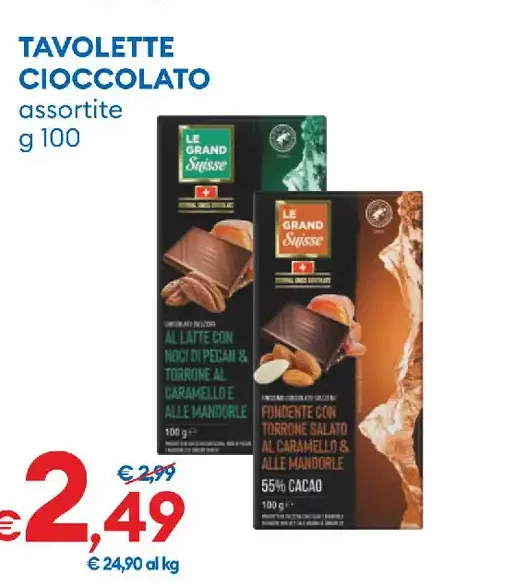 Tavolette cioccolato assortite