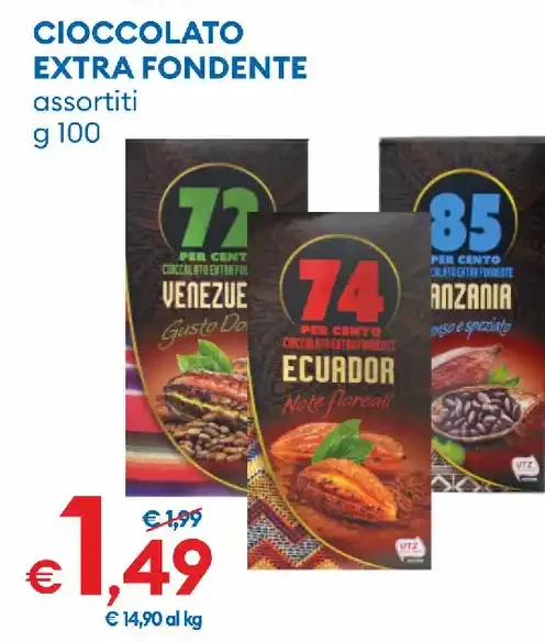Cioccolato extra fondente assortiti