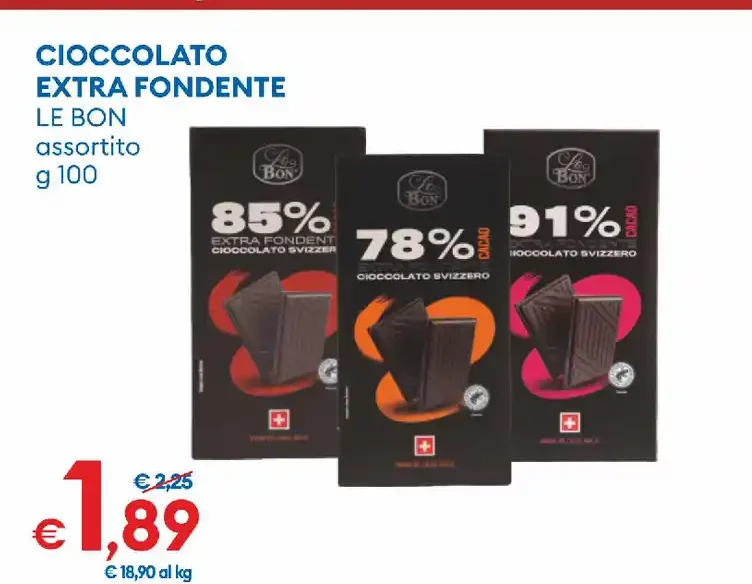 Cioccolato extra fondente assortito