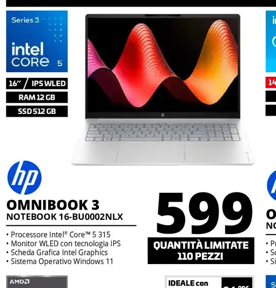 HP OmniBook 3 Notebook 16-BU0002NLX