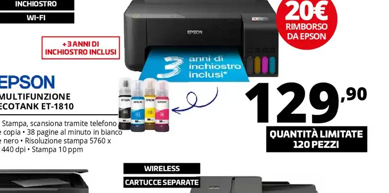 Epson EcoTank ET-1810 multifunzione