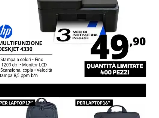 HP DeskJet 4330 multifunzione