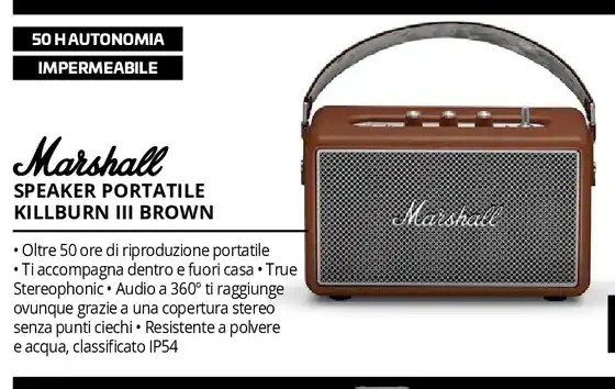 Marshall speaker portatile Killburn III Brown
