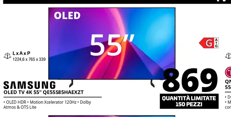 Samsung OLED TV 4K 55" QE55S85HAEXZT
