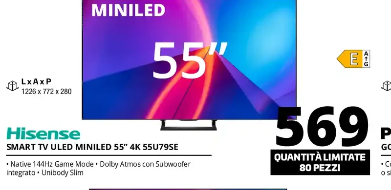 Hisense Smart TV ULED MiniLED 55" 4K 55U79SE