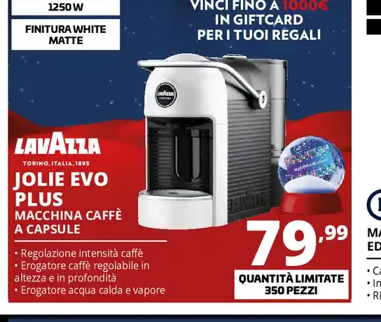 Macchina caffè a capsule Lavazza Jolie Evo Plus