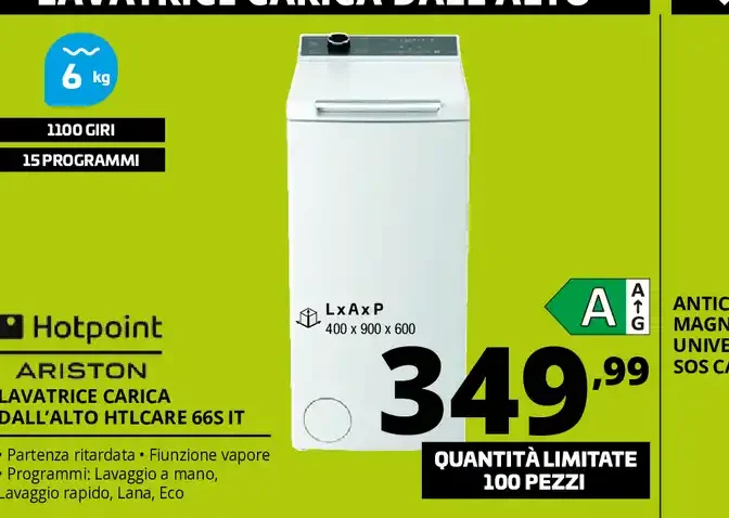 Lavatrice Hotpoint Ariston Htlcare 66S IT