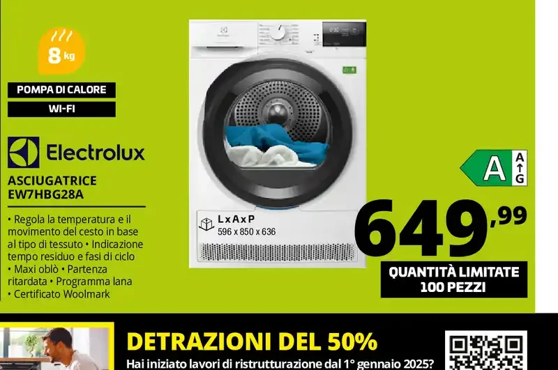 Asciugatrice Electrolux EW7HBG28A