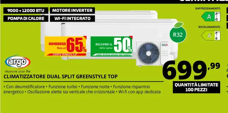 Climatizzatore dual split Greenstyle Top