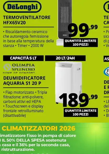 Deumidificatore Aquaria S1 20 P