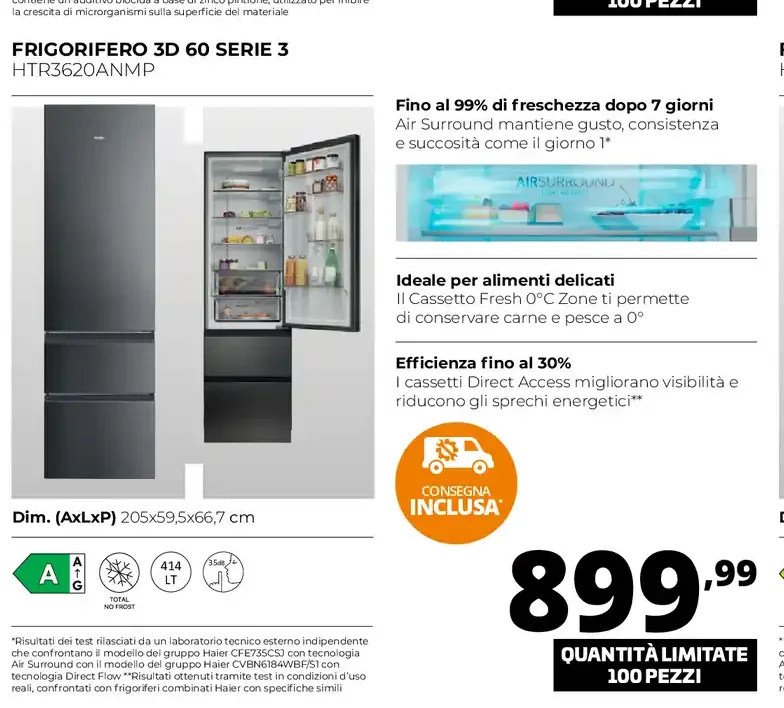 Frigorifero 3D 60 Serie 3 HTR3620ANMP